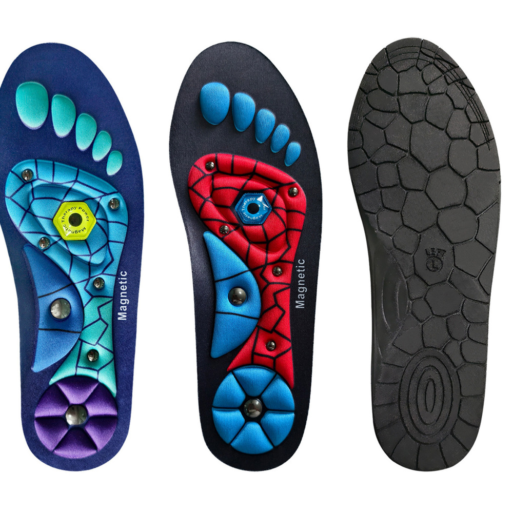 Magnetic Massage Insoles, New Foot Acupoint Magnetic Therapy Health Care Arch Pads, Sweat-absorbing Breathable_voghion.com