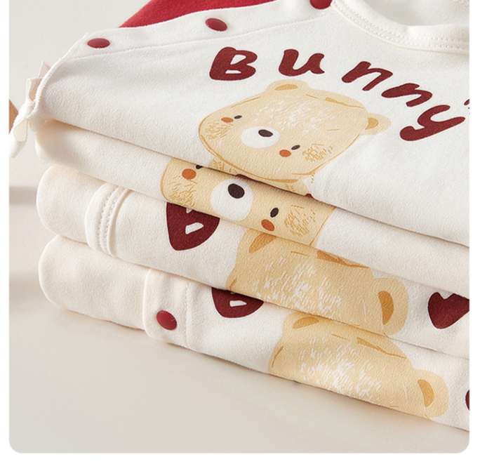 Neugeborenen-Klasse A Reine Baumwolle, 0-3 Monate alt, Herbstfarben-Block-Schmetterlingskleidung für Männer und Frauen, Baby-Overall_voghion.com