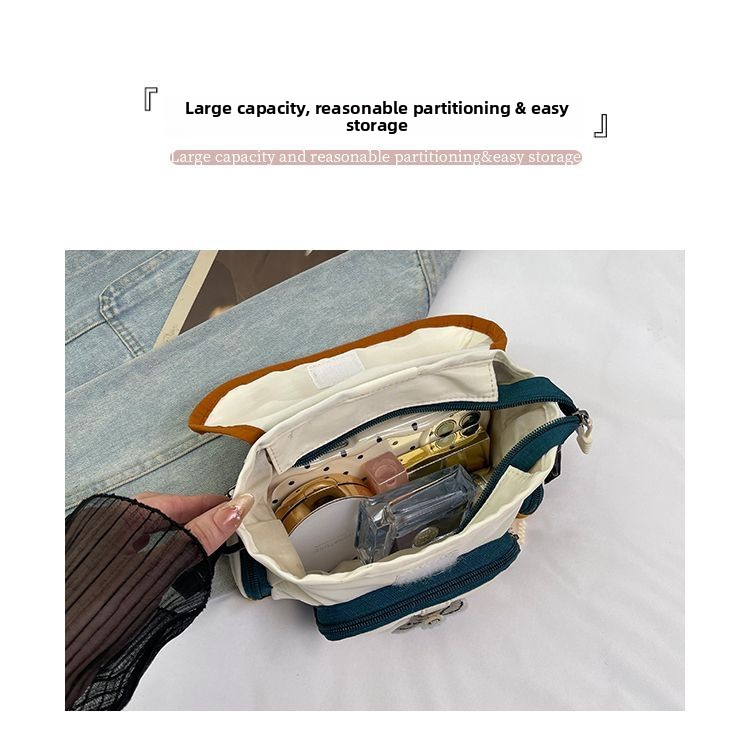 Borsa a tracolla a contrasto donna borsa a mano multifunzionale_voghion.com