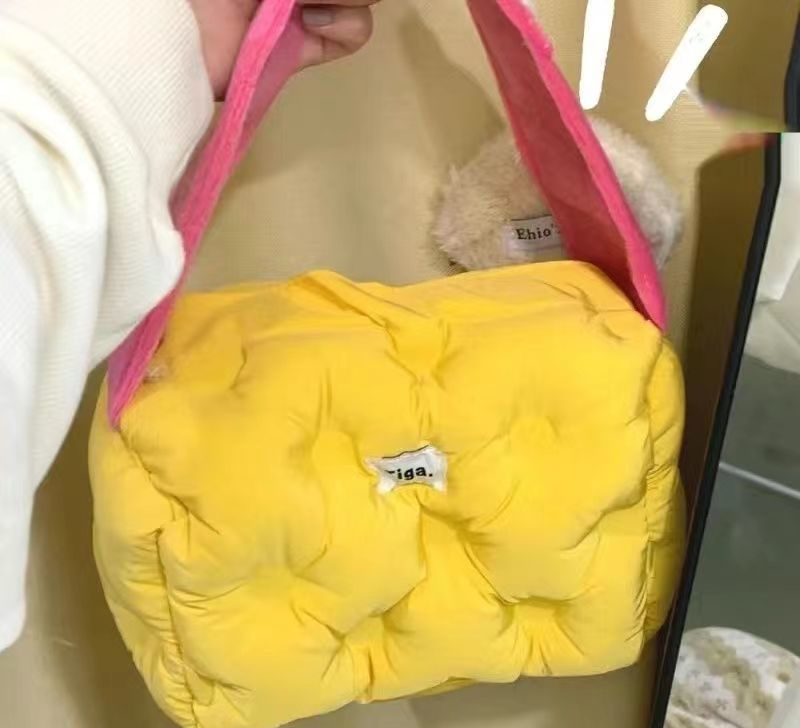 Square Egg cakes camera cute travel all-in-one machine polaroid bag cheese handbag data storage_voghion.com