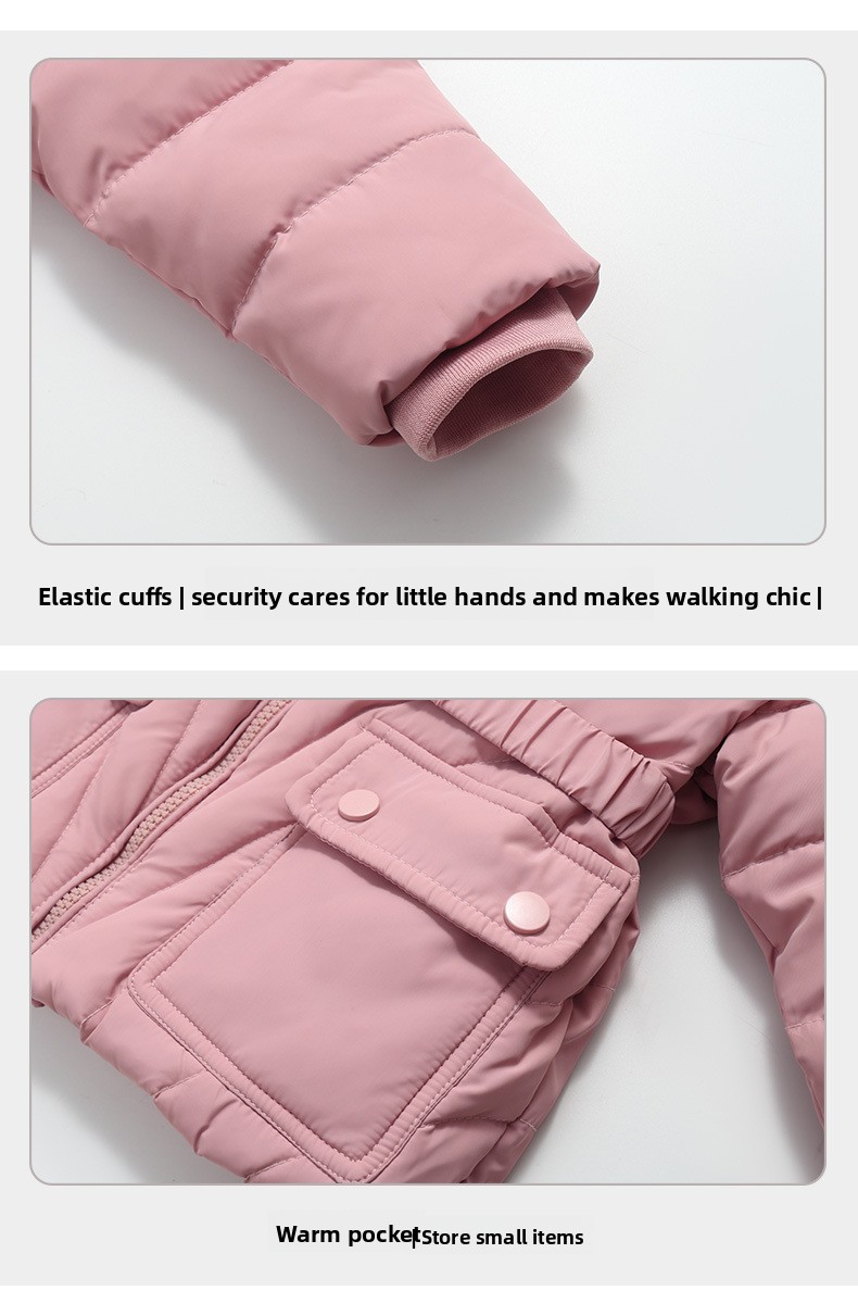 2025 Children's Down Jacket Infant Toddler 1-5 Years Old Boys And Girls New Winter Two-Piece Set Top + Overalls_voghion.com