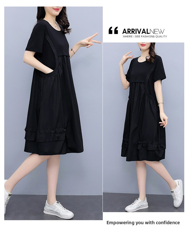 Damen Midikleid A-linie Trägerkleid Als Modisches Zweiteiler Set_voghion.com