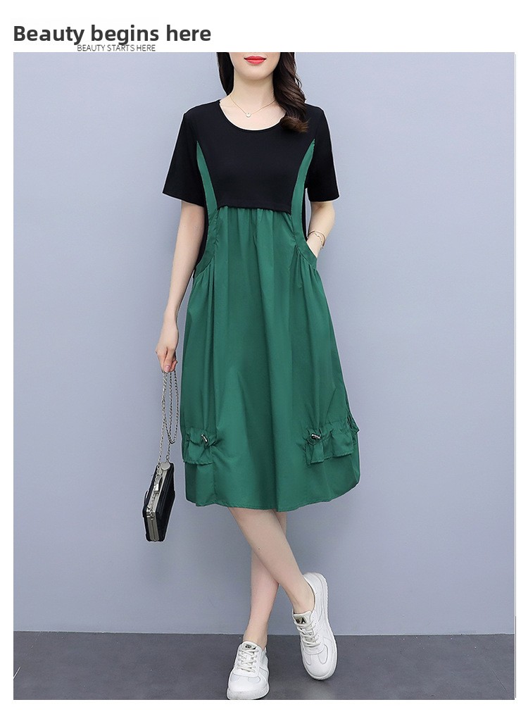 Damen Midikleid A-linie Trägerkleid Als Modisches Zweiteiler Set_voghion.com