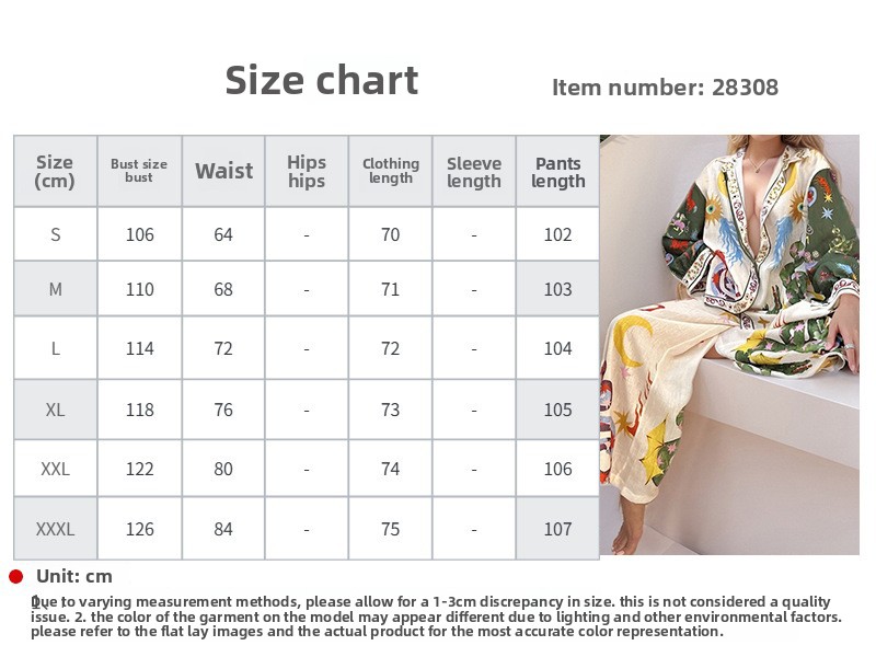 Elegant Women's Shirt And Pants Set With Personalized Graffiti_voghion.com