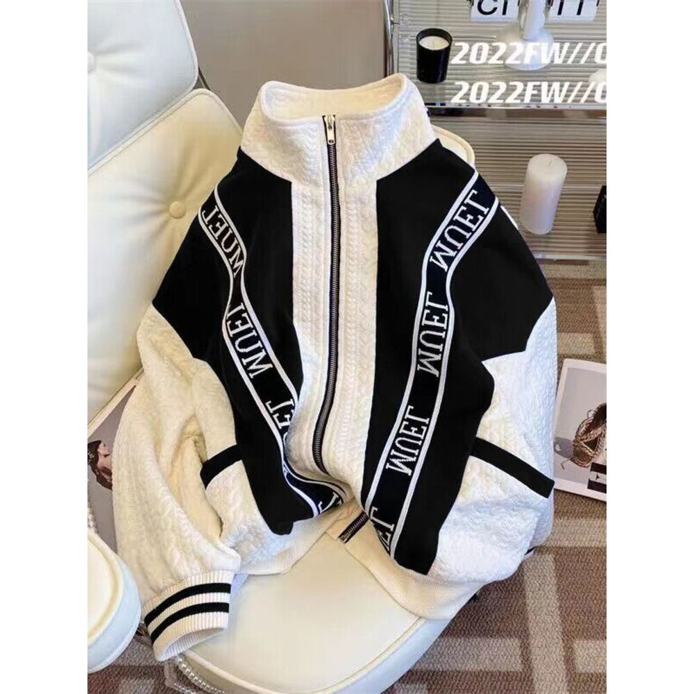 Elegant Casual Ins-style Women's Spring New Large-size Loose Stylish Sweatshirt Two-piece Sports Set_ecoleips.com