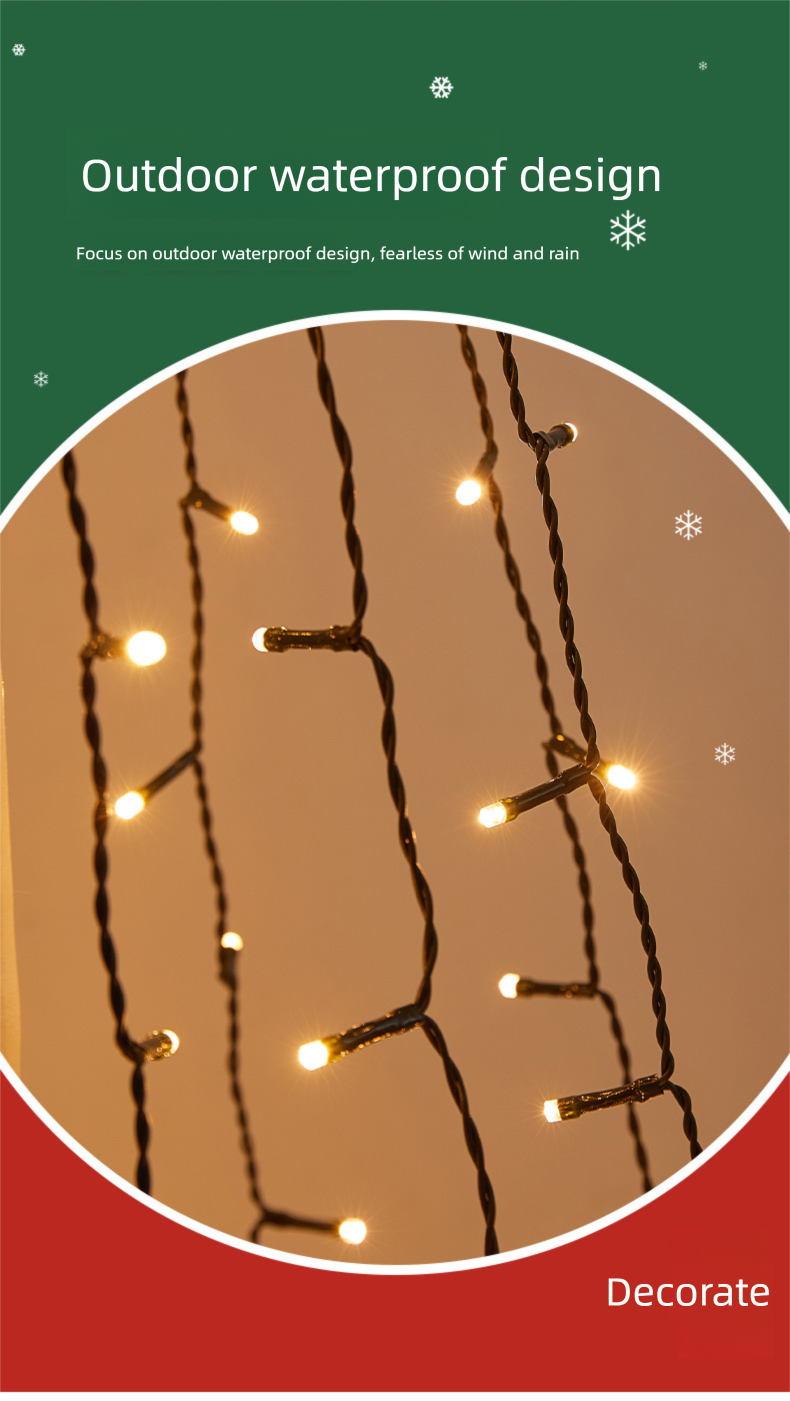 Luce circolare a LED di alta qualità per la cima dell'albero di Natale, luce a LED a bassa tensione con pentagramma, cascata, albero sospeso, stringa di luci a LED_voghion.com