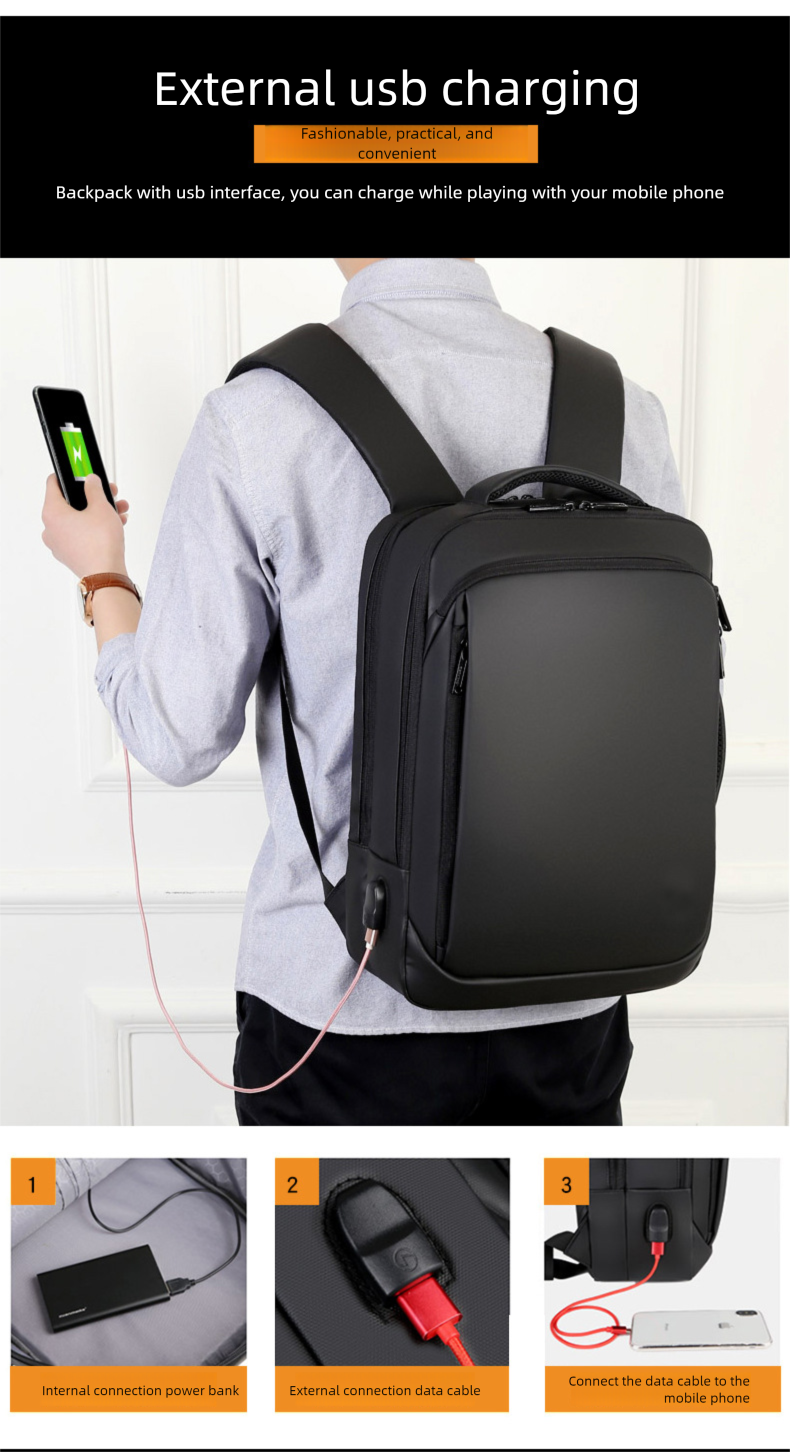 High Quality Backpack, Large Capacity Backpack, Waterproof Computer Bag, Business Men's And Women's Commuting Backpack_voghion.com