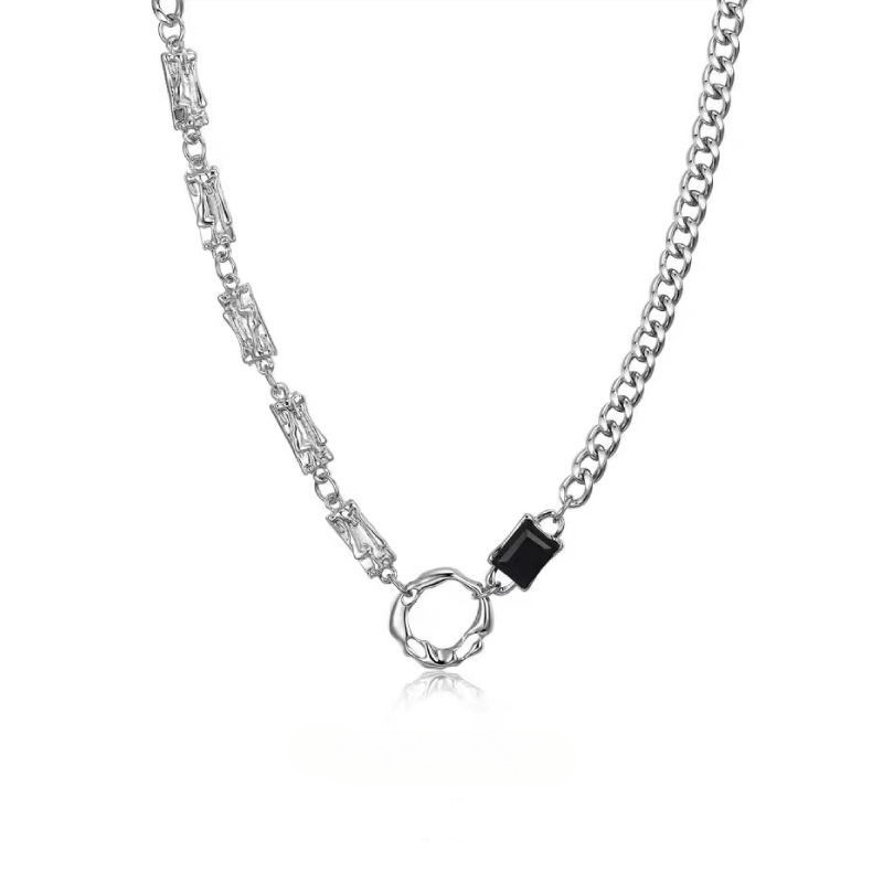 Irregular Circular Necklace For Men, Titanium Steel Chain Necklace_voghion.com