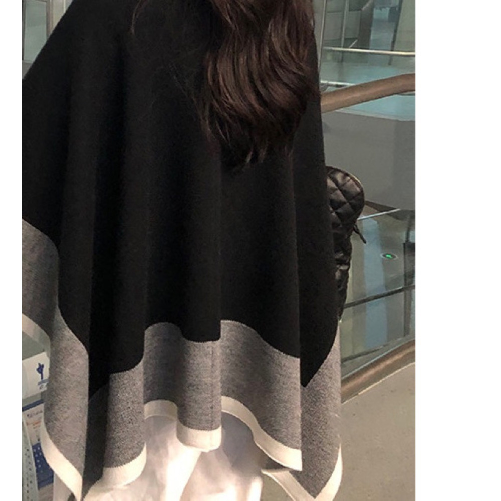 Completo elegante con sciarpa, cappotto, abito in maglia, due pezzi, gonna ampia per ragazze taglie forti_voghion.com