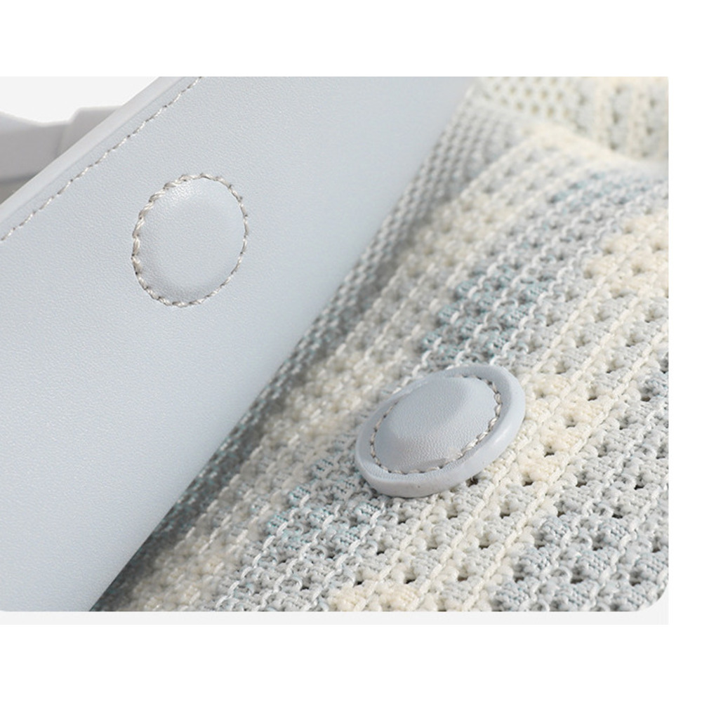 2025 koreanische Ausgabe Neue High-End-Mode Farbblock Gestrickte Pendler Multifunktionale Kleine Rucksack Handtasche Herbst Und Winter Neue Stil_voghion.com