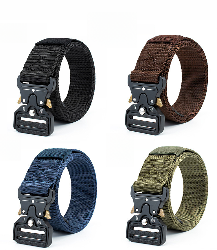 Funktioneller taktischer Nylon-Gürtel für Herren aus New Wave Work Canvas für Spezialkräfte im Freien_voghion.com