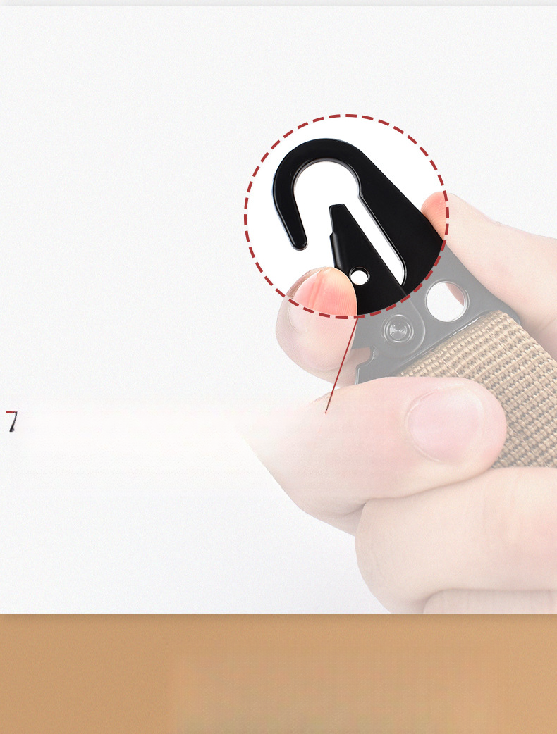 Nylon Webbing Mountaineering Hawksbill Hook Buckle Multifunctional Belt Keychain_voghion.com