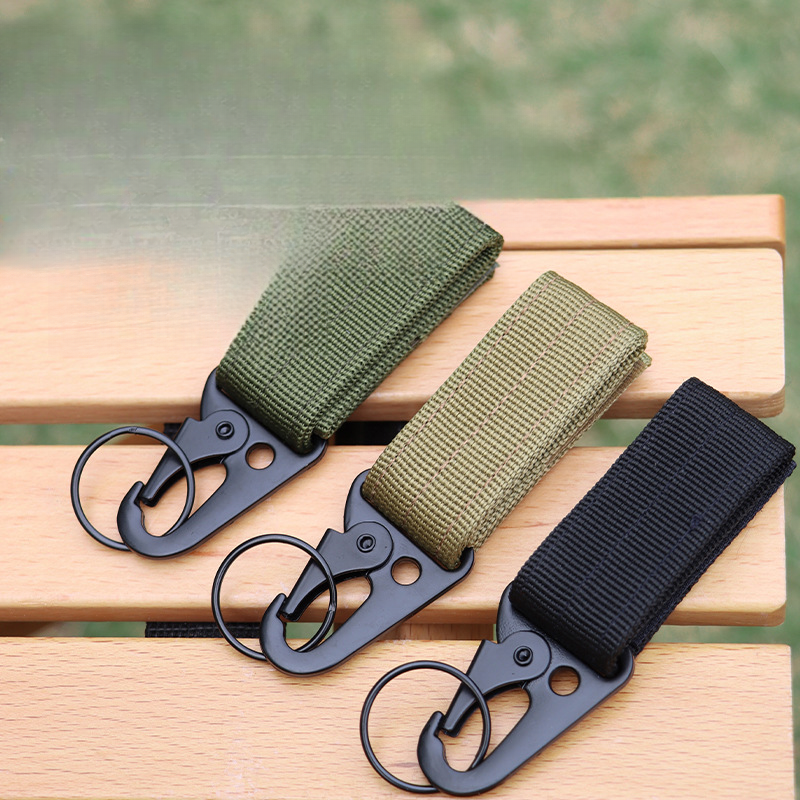 Udendørs Nylon Bånd Vandreture Hawksbill Hook Buckle Multifunktionel Bælte Nøglering_voghion.com