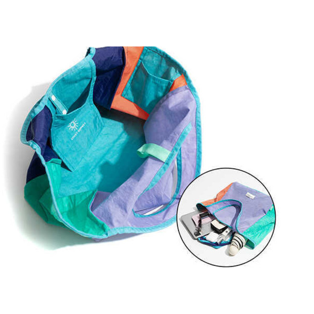 Borsa a mano in tela Dopamine 2025 Nuova borsa a tracolla pieghevole colorblocking_voghion.com