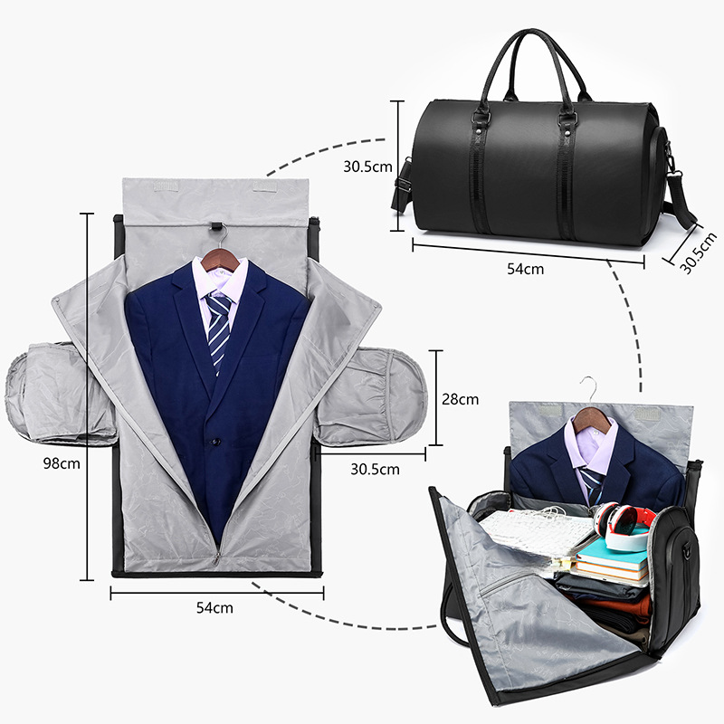 Organizer per abiti da uomo di grande capacità, pieghevole e portatile, con borsa da palestra per scarpe_voghion.com