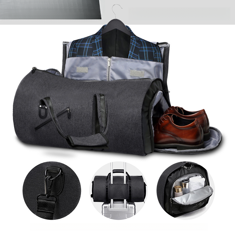 Organizer per abiti da uomo di grande capacità, pieghevole e portatile, con borsa da palestra per scarpe_voghion.com
