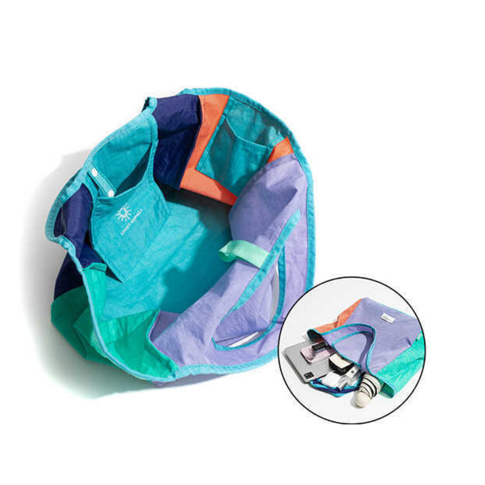 Borsa a mano in tela Dopamine 2025 Nuova borsa a tracolla pieghevole colorblocking_voghion.com