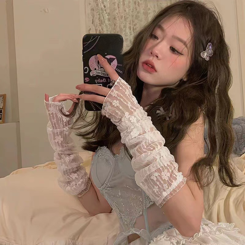 Nouveaux gants Lolita en dentelle pour femmes, manches photo de ballet douces de Redditor Internet, style Ins fin_voghion.com