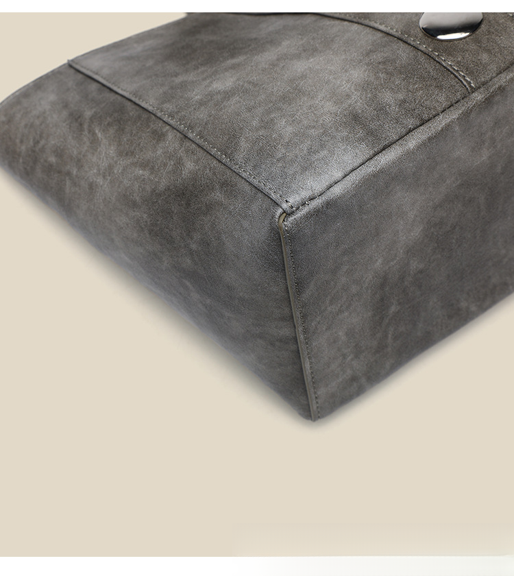 new Oil Waxed Leather Handbag Single Shoulder Elegant Multi-functional Commuter Women's Bag_voghion.com