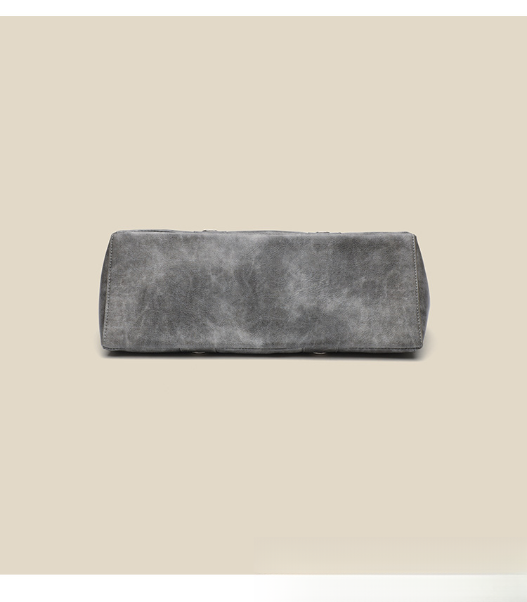 new Oil Waxed Leather Handbag Single Shoulder Elegant Multi-functional Commuter Women's Bag_voghion.com