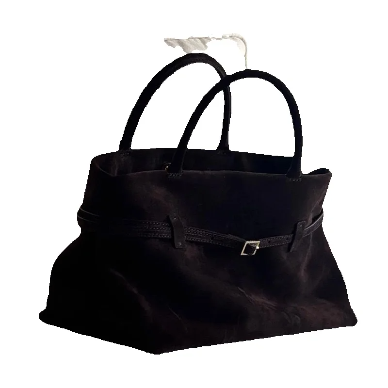 suede Ladies Handbag 2025 Spring And Summer New Frosted Belt Handheld Shoulder Bag Fashion Versatile Leisure Daily Simple Commuting_voghion.com