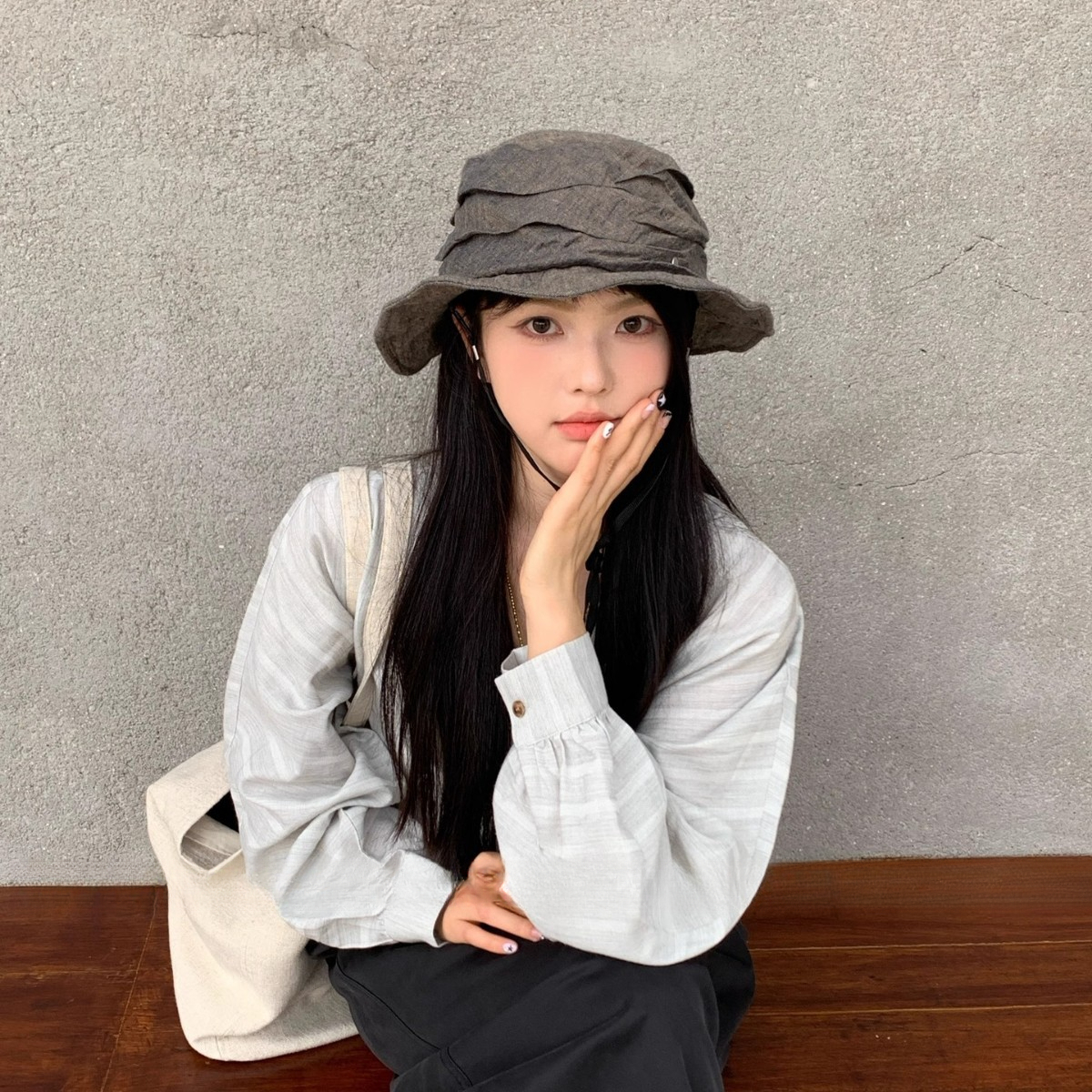 Multi-layered Pleated Fisherman-style Women's Sun Hat Made Of Cotton And Linen, Designed For Hiking. Multifunctional Design._voghion.com