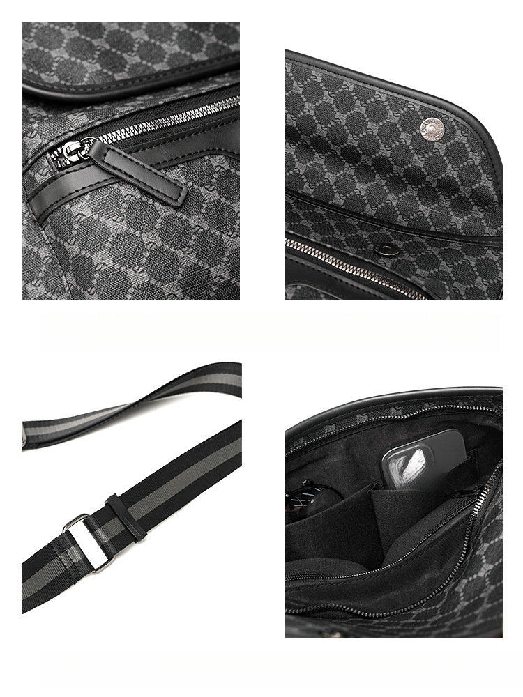 Borsa a tracolla casual multifunzionale alla moda da uomo, piccola borsa a tracolla, autunno/inverno 2025, novità_voghion.com
