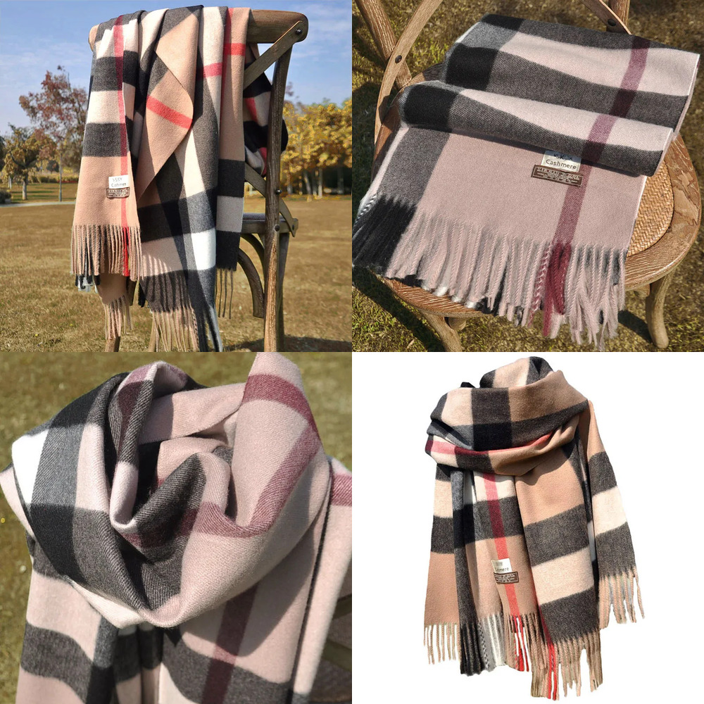 Neue Designer-Schals für Damen und Herren, modische Markenware, 100 % Kaschmir, lange Schals für den Winter, Damen- und Herrenschals, verschiedene Größen, Weihnachten_voghion.com
