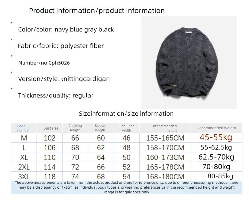 Autumn And Winter Vintage Knitted Cardigan, Thick Thread Sweater, Men's Loose And Versatile Sweater Jacket_voghion.com