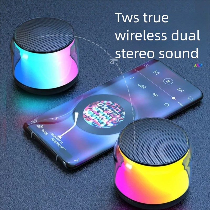 Altoparlante Bluetooth piccolo, colorato, wireless, regalo aziendale, subwoofer portatile ricaricabile per esterni_voghion.com