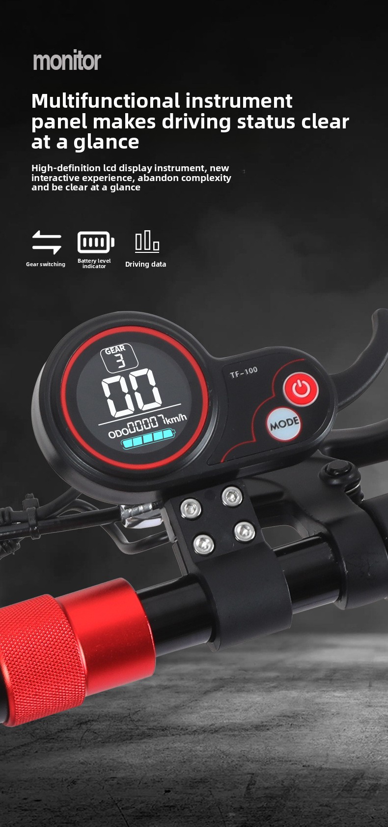 J01 Monopattino elettrico pieghevole fuoristrada con doppio assorbimento degli urti e sedile_voghion.com