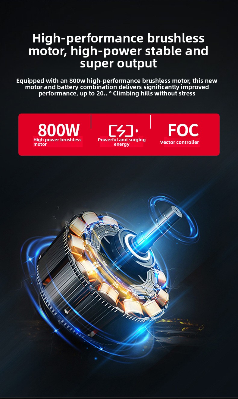 J01 Monopattino elettrico pieghevole fuoristrada con doppio assorbimento degli urti e sedile_voghion.com