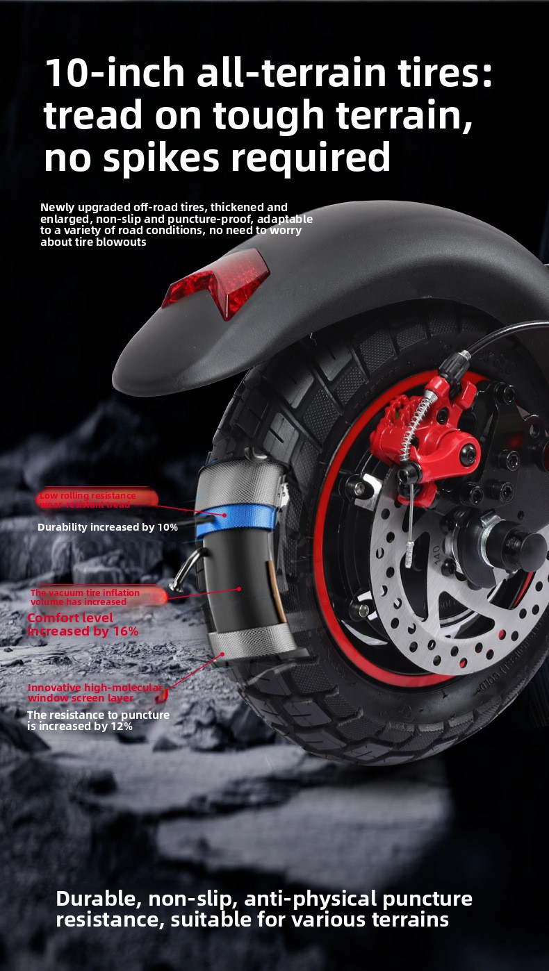 J01 Monopattino elettrico pieghevole fuoristrada con doppio assorbimento degli urti e sedile_voghion.com