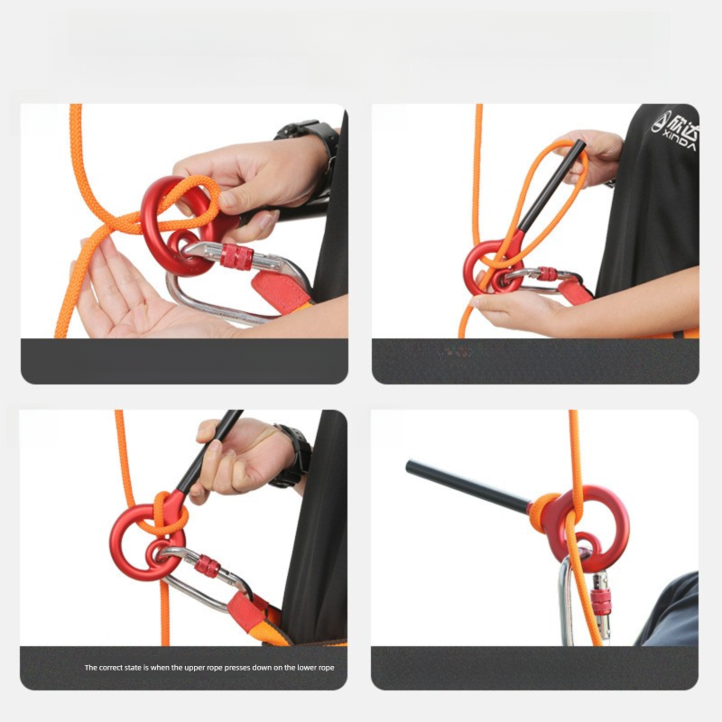 Xinda 9-Word 8-Word Ring Upgraded Rapid Equipment Climbing Gear Slow Rope Descender_voghion.com