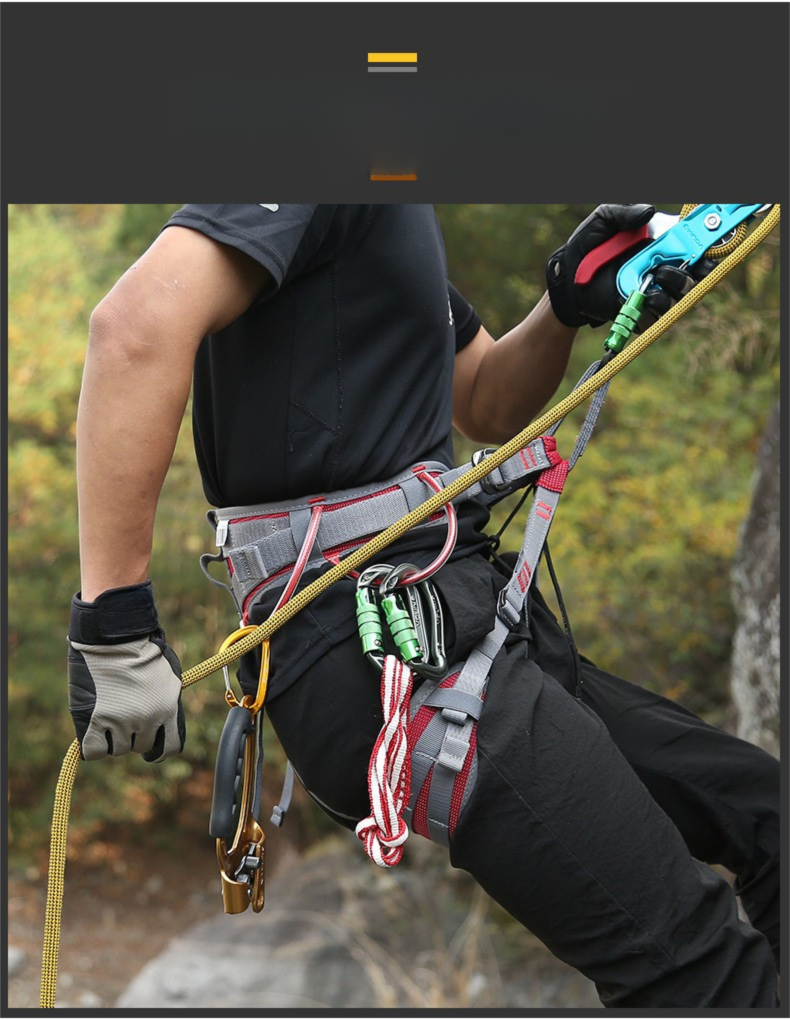 New Chinese Syle Comforable Muli-Funcional Fully Adjusable Mounaineering Rock Climbing Rappelling Safey_voghion.com
