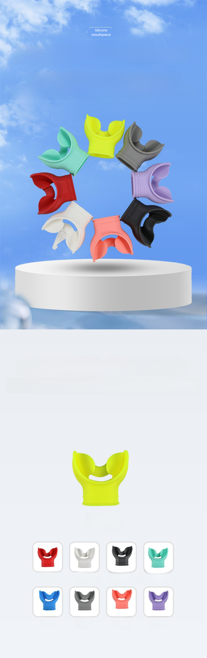 Cross-Bordr Manufacturr Supply Silicon Univrsal Diving Rubbr Snorkl Accssoris Odorlss Dp Snorkling_voghion.com