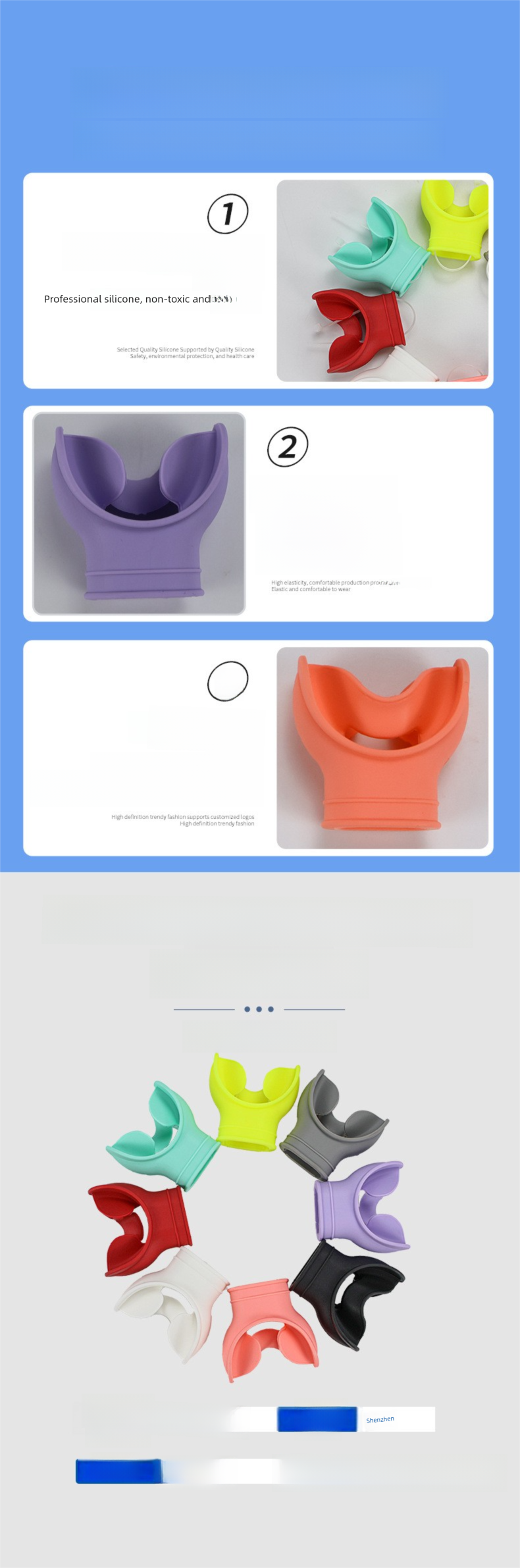 Cross-Bordr Manufacturr Supply Silicon Univrsal Diving Rubbr Snorkl Accssoris Odorlss Dp Snorkling_voghion.com