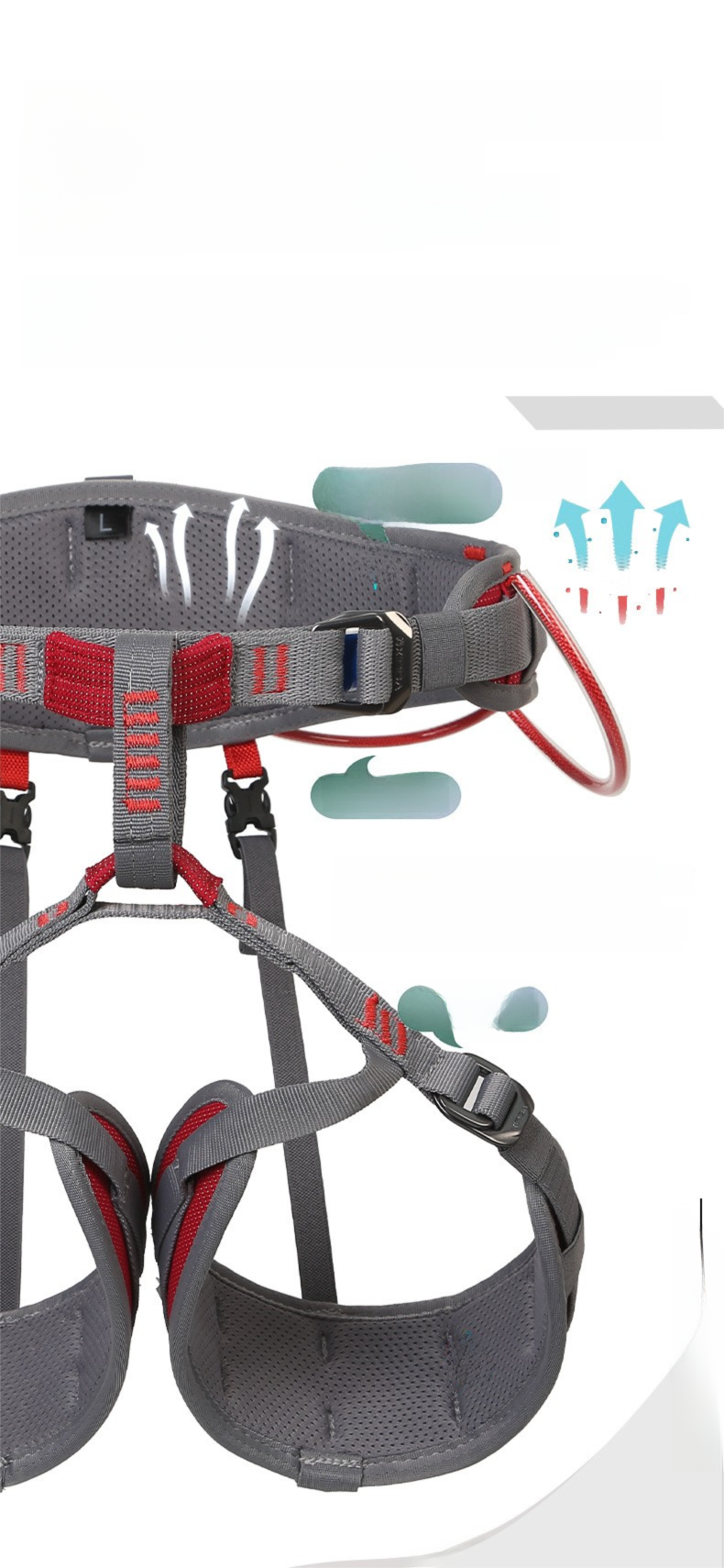 New Chinese Syle Comforable Muli-Funcional Fully Adjusable Mounaineering Rock Climbing Rappelling Safey_voghion.com