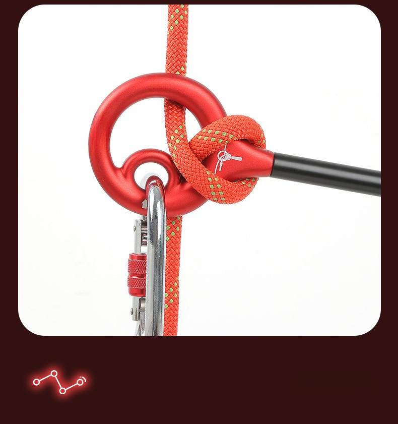 Xinda 9-Word 8-Word Ring Upgraded Rapid Equipment Climbing Gear Slow Rope Descender_voghion.com