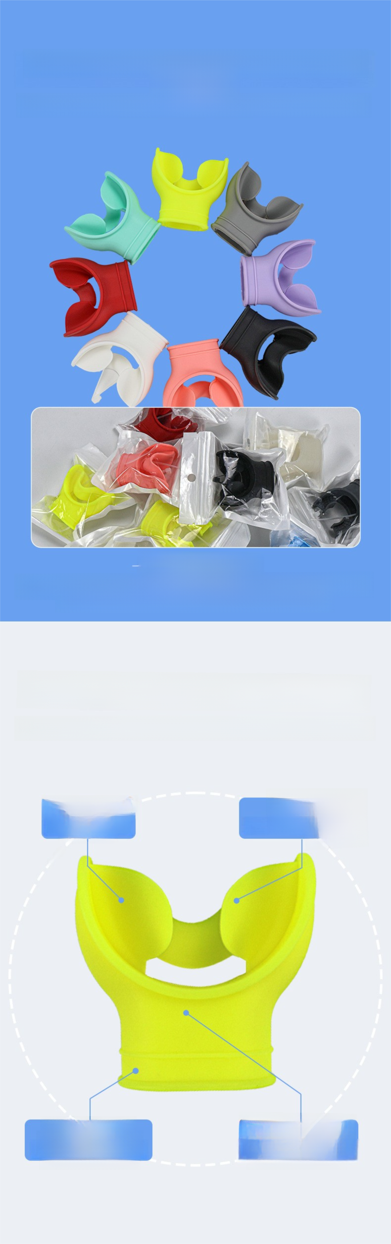 Cross-Bordr Manufacturr Supply Silicon Univrsal Diving Rubbr Snorkl Accssoris Odorlss Dp Snorkling_voghion.com