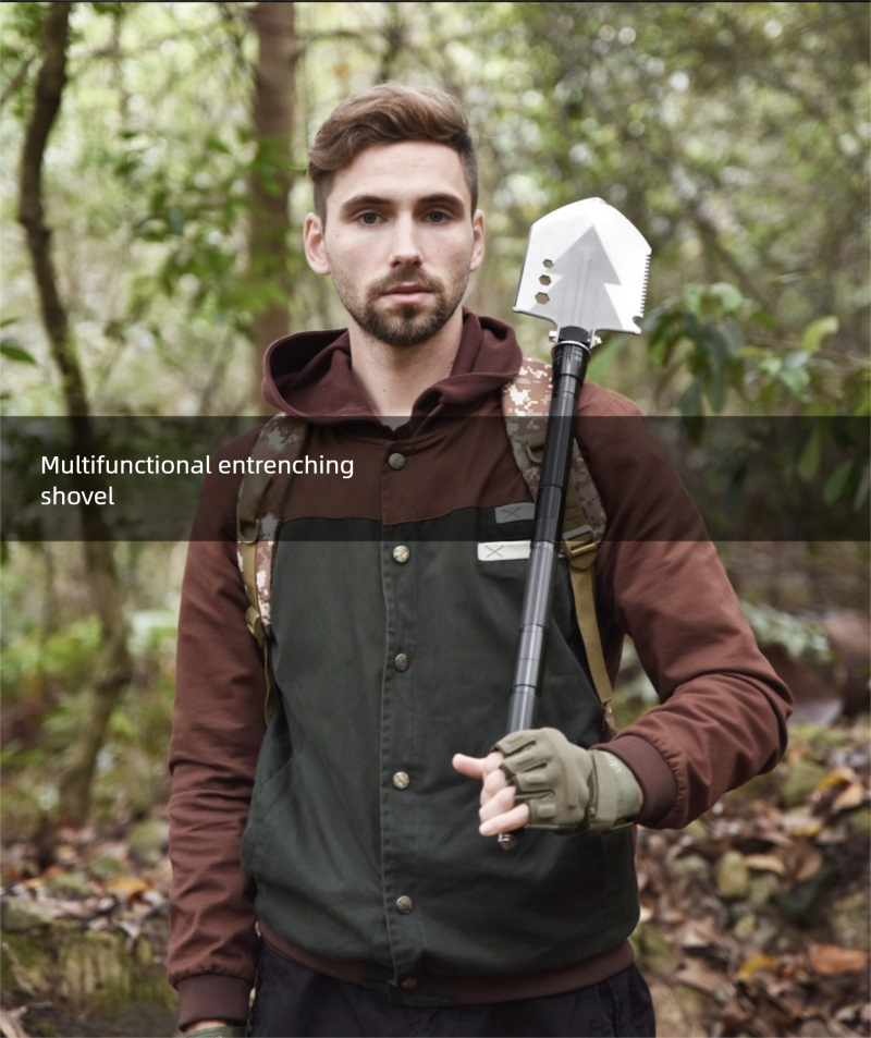 Multifunctional Outdoor Camping Folding Car-mounted Extended Military Shovel And Axe Set_voghion.com