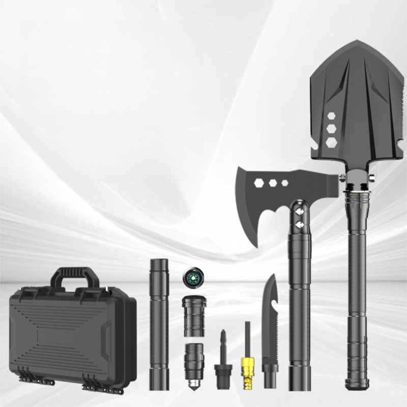 Multifunctional Outdoor Camping Folding Car-mounted Extended Military Shovel And Axe Set_voghion.com