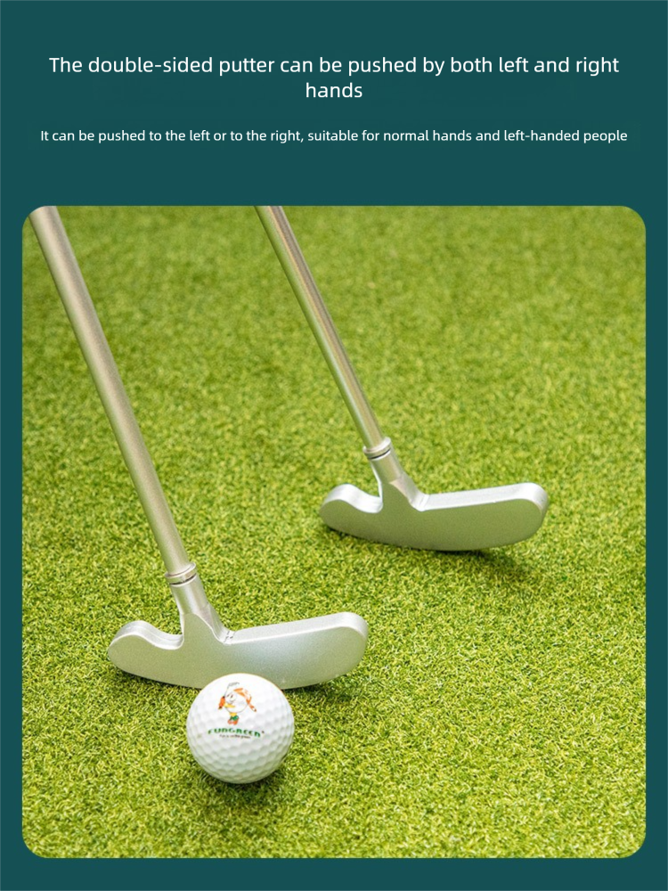 Three Section Clubs Aluminum Alloy Portable Beginner Practice Putter Golf Clubs_voghion.com