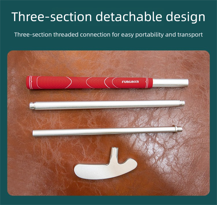 Three Section Clubs Aluminum Alloy Portable Beginner Practice Putter Golf Clubs_voghion.com