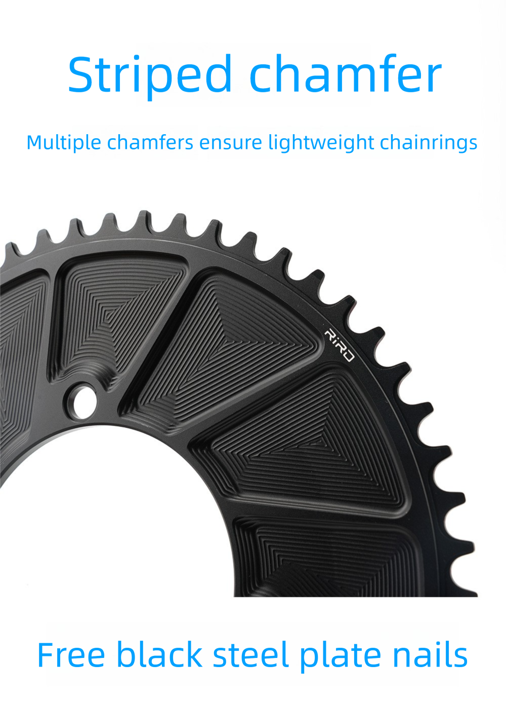 Plateau de vélo pliant scellé CNC en alliage d'aluminium 110BCD simple positif et négatif RIRO Road_voghion.com