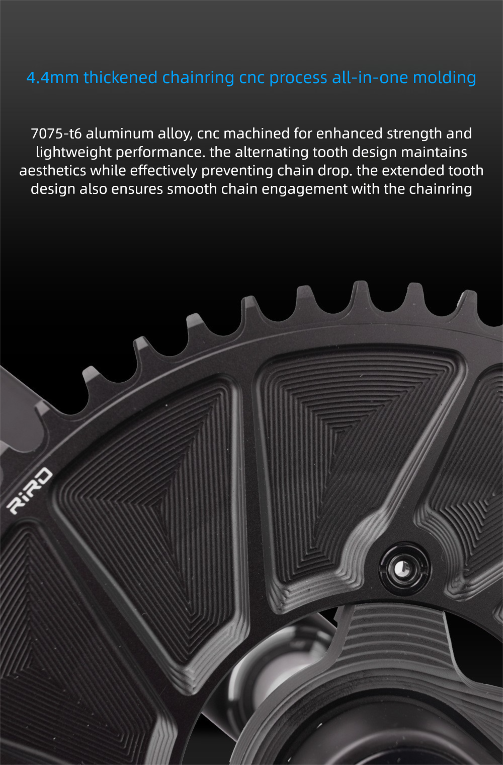 Plateau de vélo pliant scellé CNC en alliage d'aluminium 110BCD simple positif et négatif RIRO Road_voghion.com
