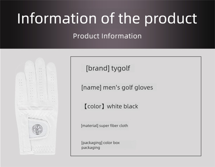 Herren Ultrafeinfasertuch Bequeme, atmungsaktive, langlebige Golfhandschuhe Einzelstück Austauschbar_voghion.com