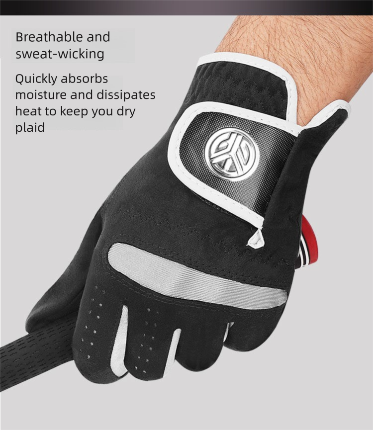 Herren Ultrafeinfasertuch Bequeme, atmungsaktive, langlebige Golfhandschuhe Einzelstück Austauschbar_voghion.com