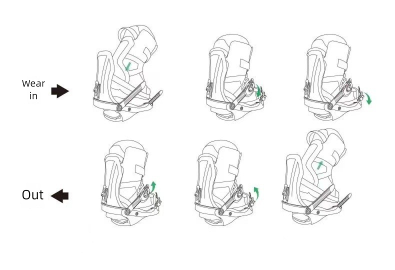 Dan Hong Bindings For Men And Women, Snowboard Strap Bindings, All-Terrain Freestyle Traditional Style_voghion.com