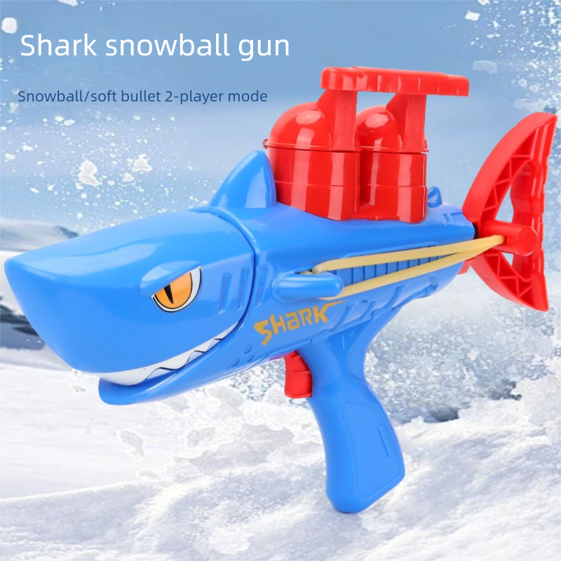 Shark Children's Toy Gun Snow Play Tool Clip Winter Launcher Snowball Fight Artifact Outdoor_voghion.com